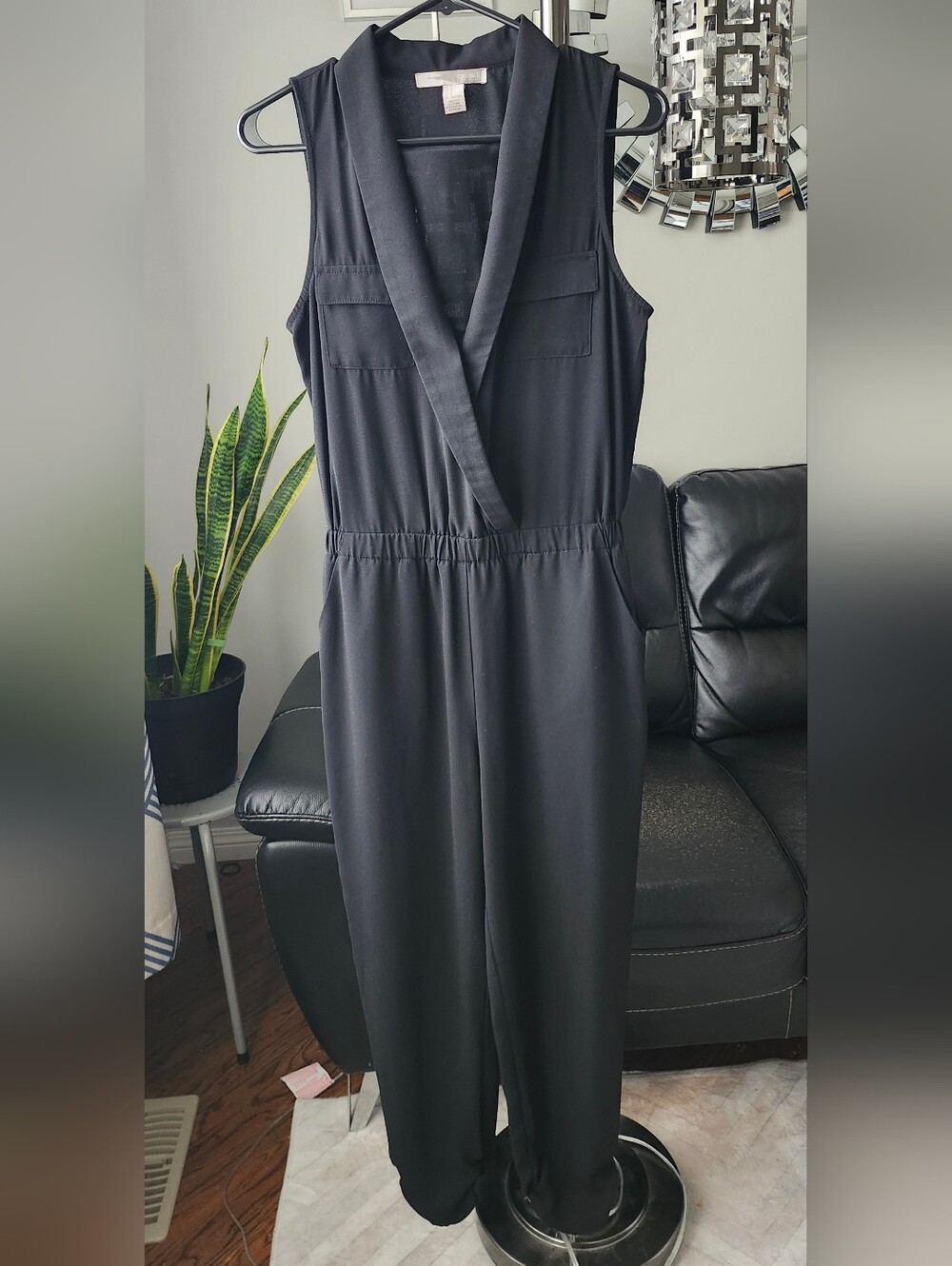 Forever 21 Black Jumpsuit with V-Neck